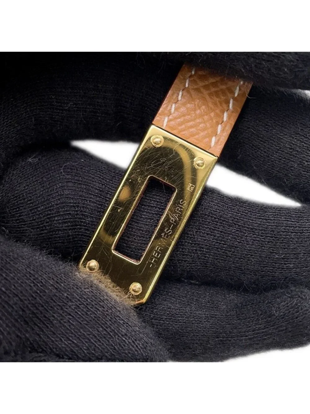 Hermes Kelly Wallet Long to Go Gold Epsom